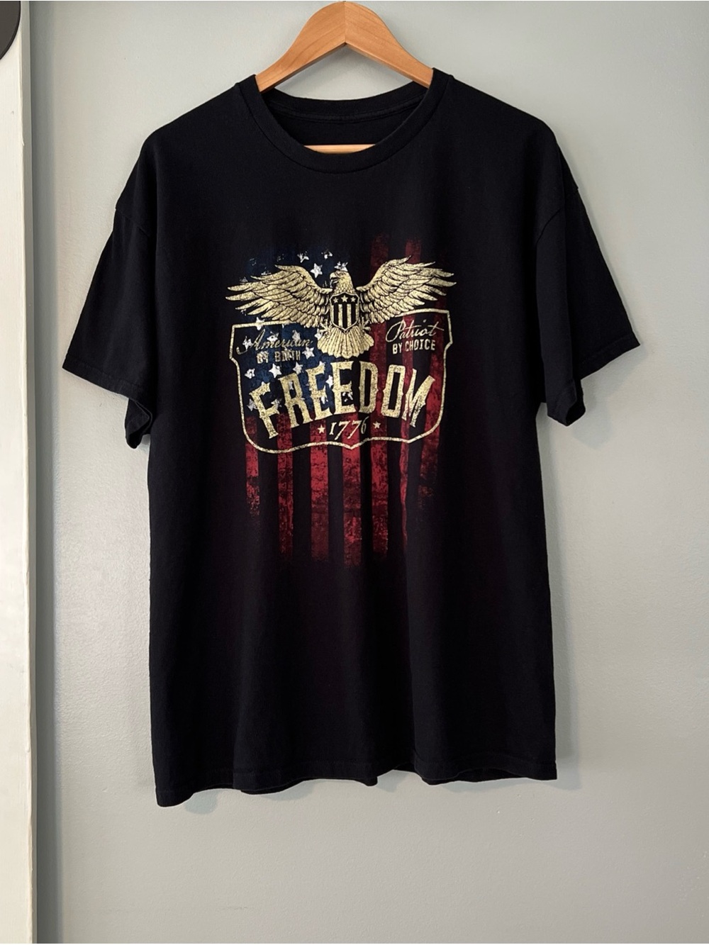 Freedom Graphic Tee - Black Patriotic Men's T-Shirt